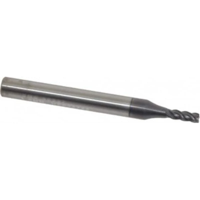 KYOCERA SGS 3mm, 8mm LOC, 6mm Shank Diam, 57mm OAL, 4 Flute, Solid Carbide Square End Mill Single End, AlTiN Finish, ...